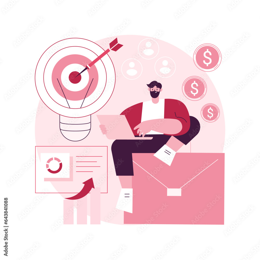 Project initiation abstract concept vector illustration. Project documentation, business analysis, vision and scope, determine goals, task assignment, timeframe and timeline abstract metaphor.