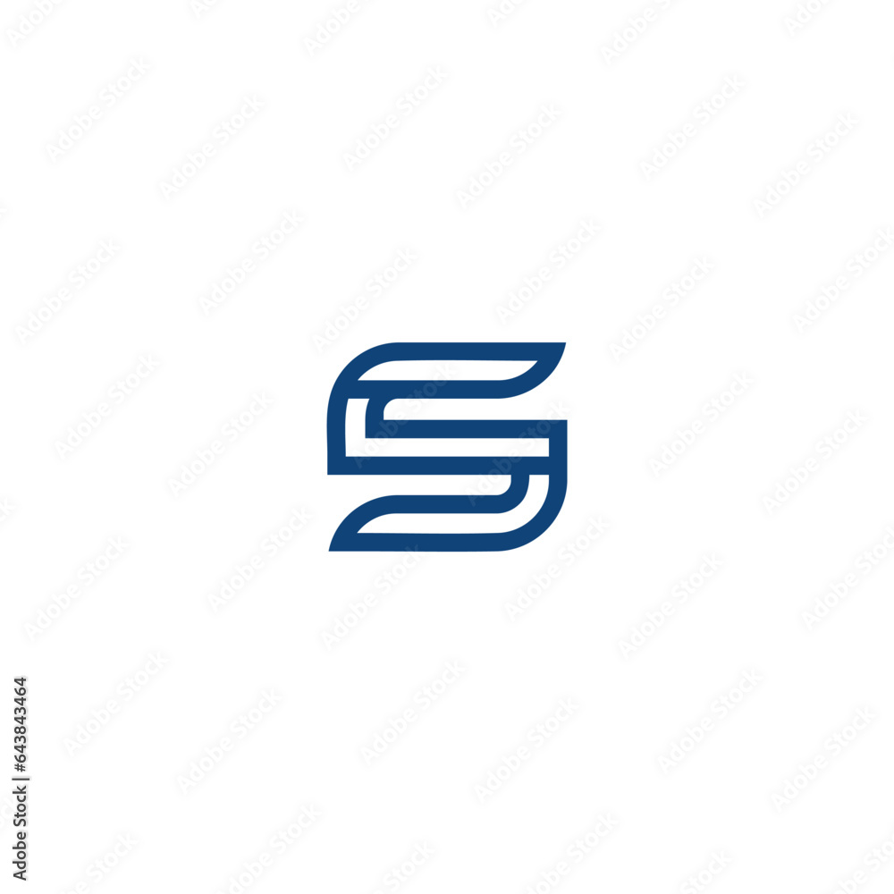 Initial Line Letter Logo. Flat Vector Logo Design Template Elements. Initial Line Letter Logo. Flat Vector Logo Design Template Elements.