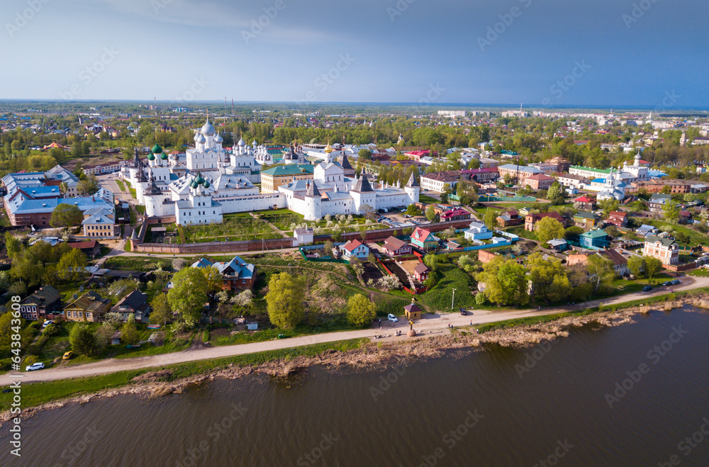 Aerial view of Rostov Kremlin on sunny day