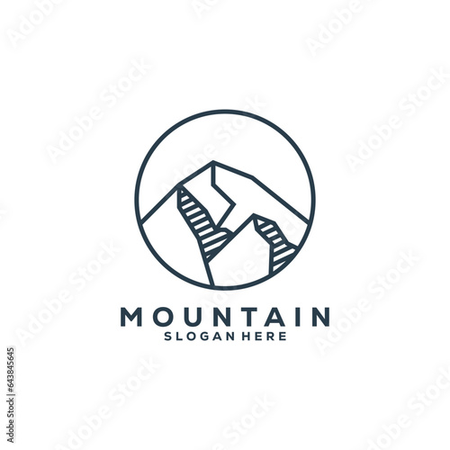 Mountain logo design icon vector