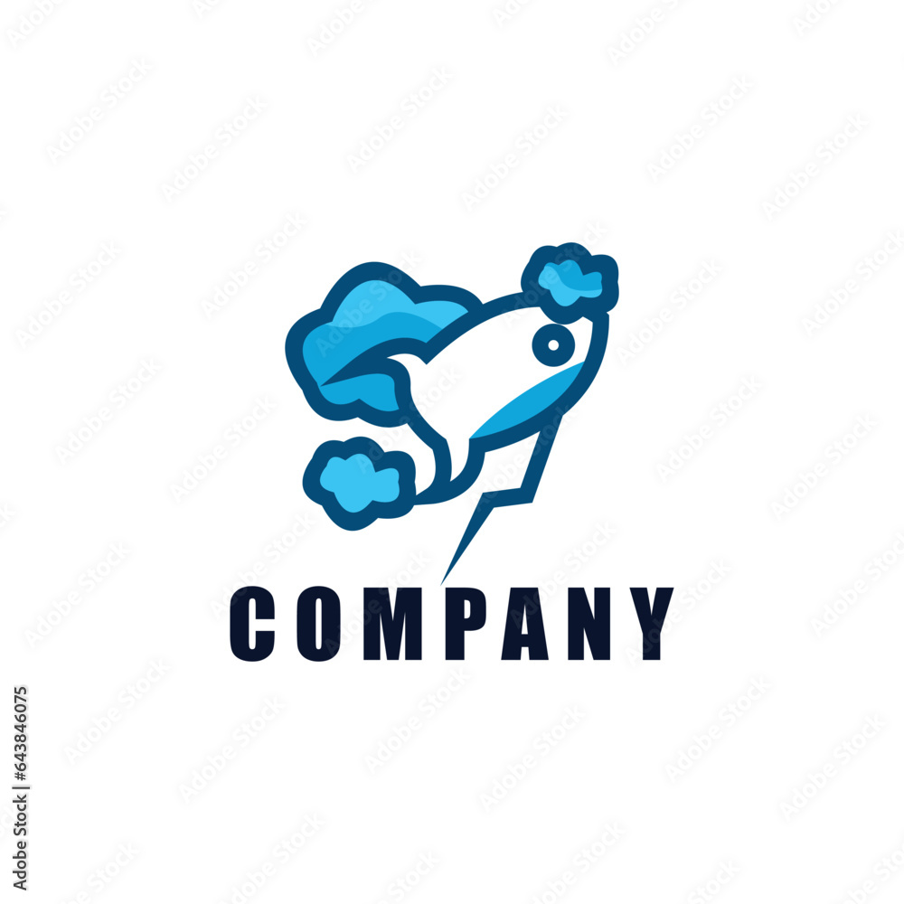 Rocket logo vector icon design template Rocket logo vector icon design template