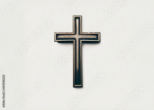 Cross Against a White Background