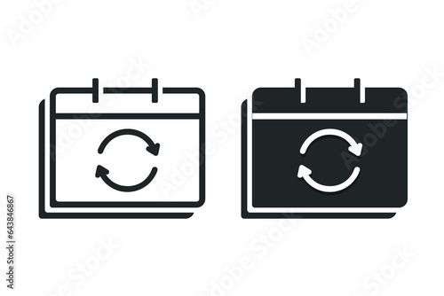 Calendar sync icon. Illustration vector