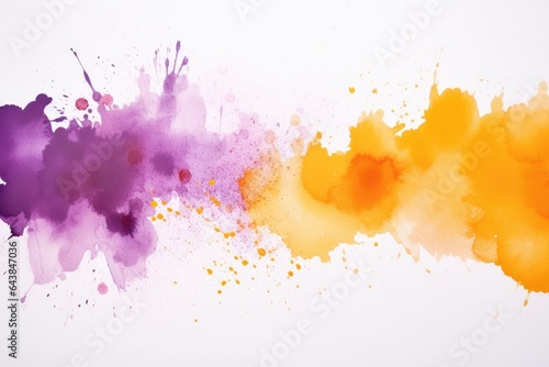 Colorful Watercolor Splashes Background. Abstract Art with Textured Grunge Elements on Paper.