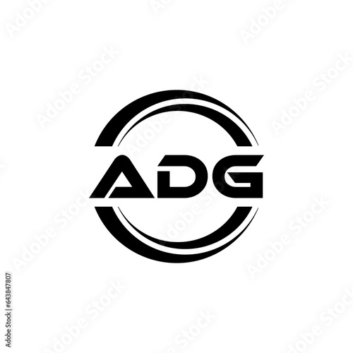ADG letter logo design with white background in illustrator  vector logo modern alphabet font overlap style. calligraphy designs for logo  Poster  Invitation  etc.