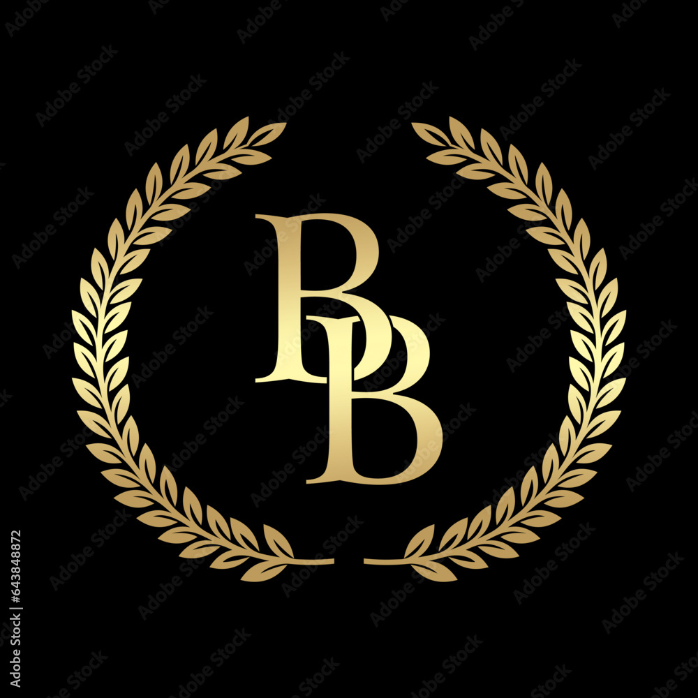 bb elegant logo , font logo - obrazy, fototapety, plakaty 