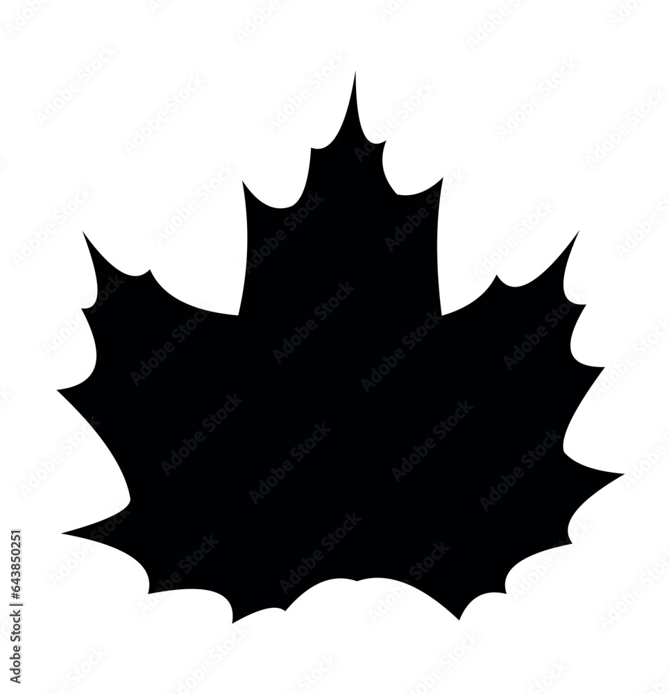 maple leaf icon, black silhouette isolated on white maple leaf icon, black silhouette isolated on white