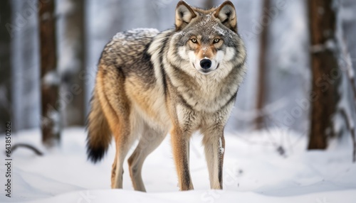 grey wolf in snow © JPEG Lovers