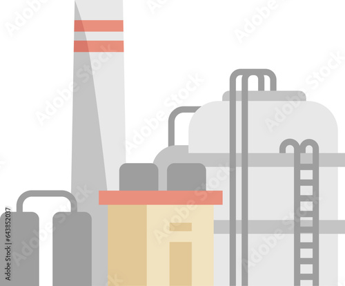 Simple Industrial Factory Illustration