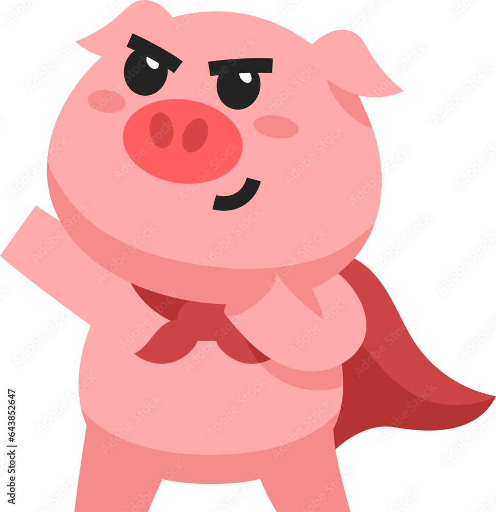 Fototapeta premium Cute Pig Illustration