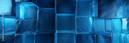 Blue Glass Creative Abstract Photorealistic Texture. Screen Wallpaper. Digiral Art. Abstract Bright Surface Background. Ai Generated Vibrant Texture Pattern.