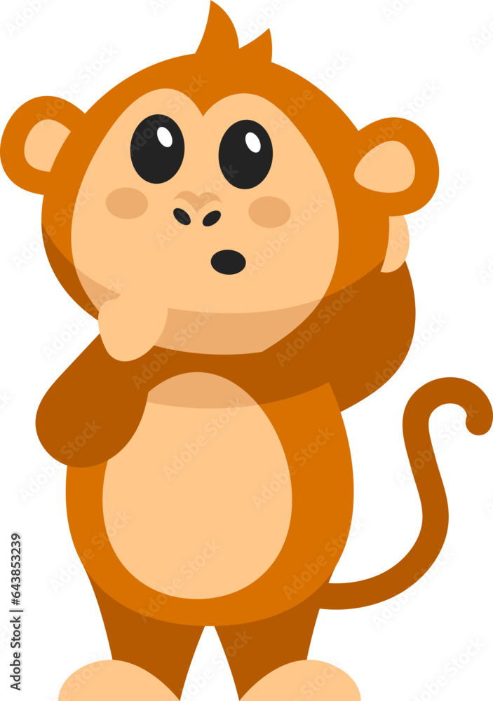 Obraz premium Cute Monkey Illustration