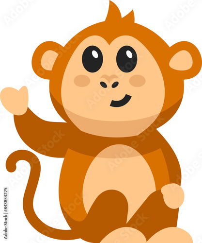 Cute Monkey Illustration