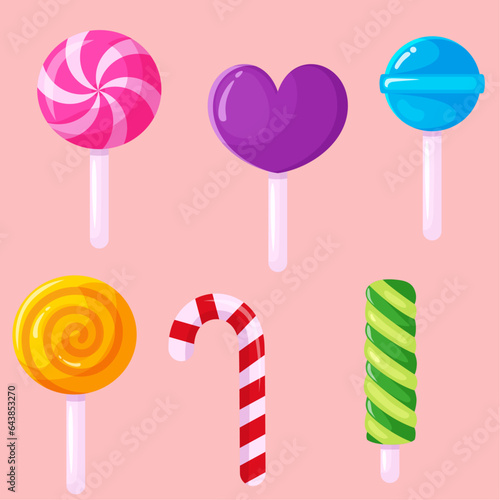 Candy Set Vector Flat Illustration