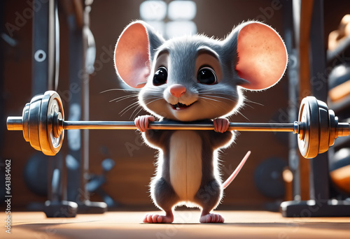 Adorable little mouse lifti...
