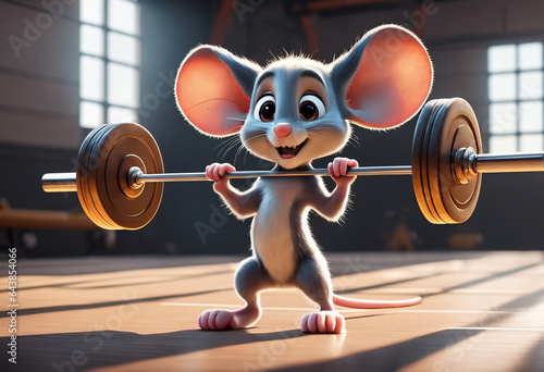 Adorable little mouse lifti...