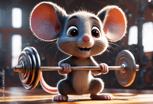 Adorable little mouse lifti...