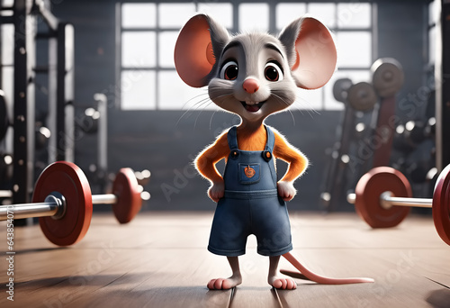 Adorable little mouse lifti...