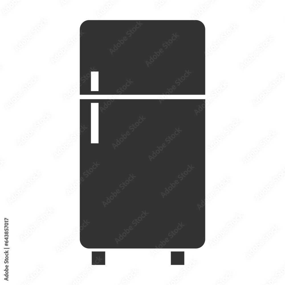 Fridge icon silhouette design template isolated Fridge icon silhouette design template isolated