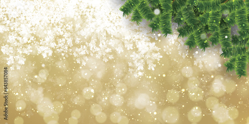クリスマス　モミの木　雪　背景