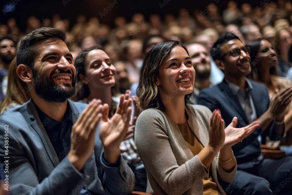 Obraz premium Group of people applauding together in business meeting and business team clapping.
