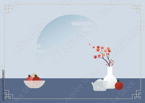 A collection of various Chuseok background.
