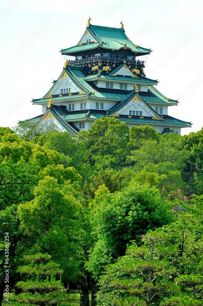 Castle tower of Osaka Castle, Japan,Osaka Prefecture,Osaka