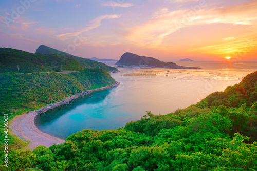 Kashiwa-jima Blue Sea and Sunset, Shikoku,Kochi Prefecture,Hata District, Kochi,Otsuki, Kochi,Japan