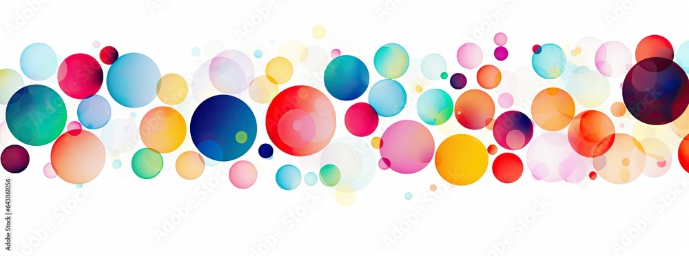 rainbow circles in different colors, in the style of contemporary candy-coated, abstraction