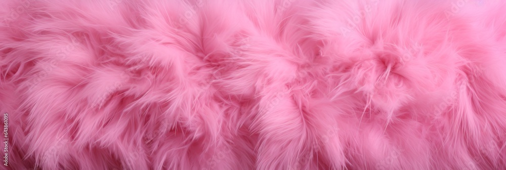 Pink Fur Creative Abstract Photorealistic Texture. Screen Wallpaper. Digiral Art. Abstract Bright Surface Background. Ai Generated Vibrant Texture Pattern.