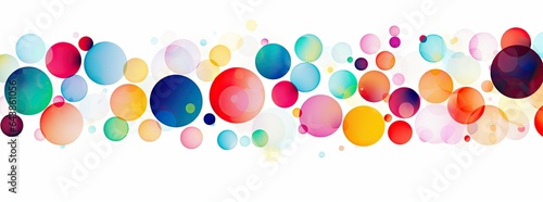 rainbow circles in different colors  in the style of contemporary candy-coated  abstraction