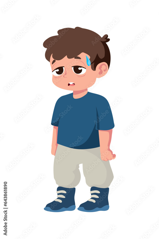 kid sick sweating icon kid sick sweating icon