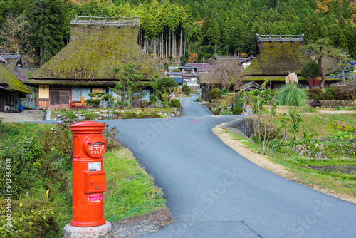 Autumn Leaves and Miyama Kayabuki-no-Sato, Japan,Kyoto prefecture,Nantan, Kyoto