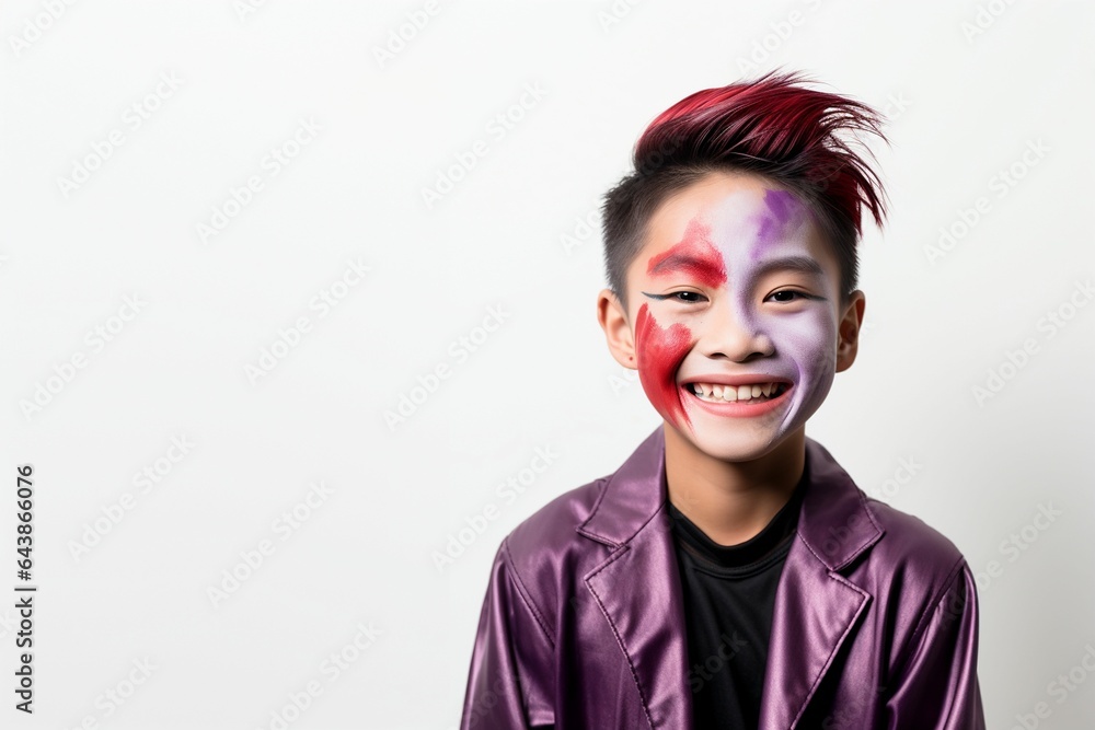 asian boy with joker halloween costume asian boy with joker halloween costume