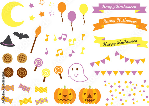 かわいいハロウィンのイラスト素材セット