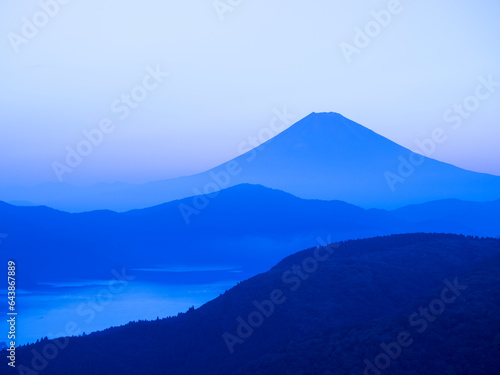 Dawn at Mount Fuji, Japan,Kanagawa Prefecture,Ashigarashimo District, Kanagawa,Hakone Machi photo