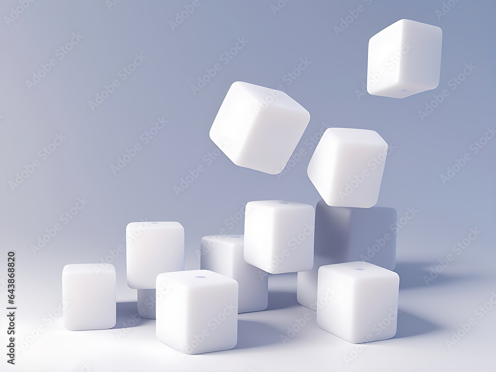 abstract white cube background generated ai abstract white cube background generated ai