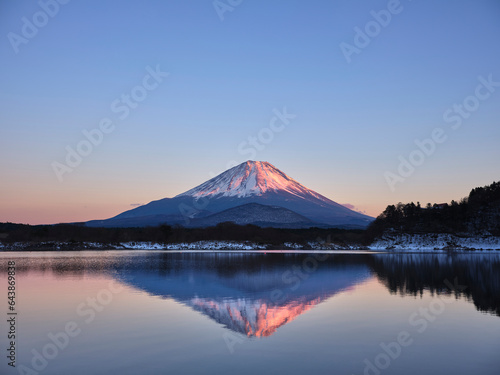 Fuji from Lake Shoji, Yamanashi Prefecture,Minamitsuru District, Yamanashi,Fujikawaguchiko, Yamanashi,Japan