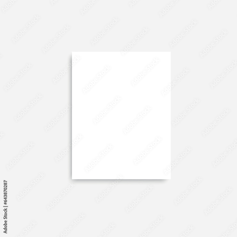 Realistic paper sheet isolated on white background. Vector Realistic paper sheet isolated on white background. Vector