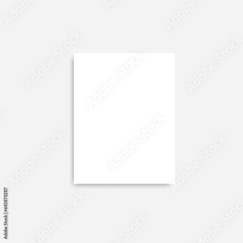 Realistic paper sheet isolated on white background. Vector