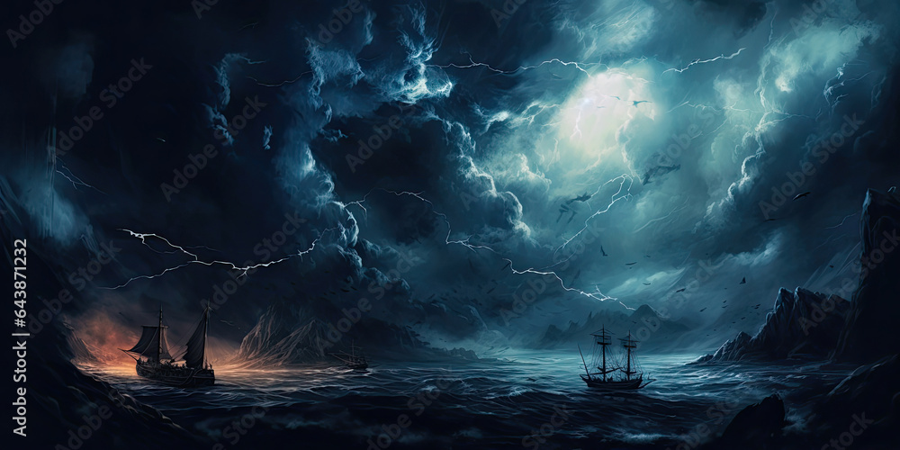 Epic Huge Storm Lightning Thunder Ocean Waves Bad Weather Background Epic Huge Storm Lightning Thunder Ocean Waves Bad Weather Background