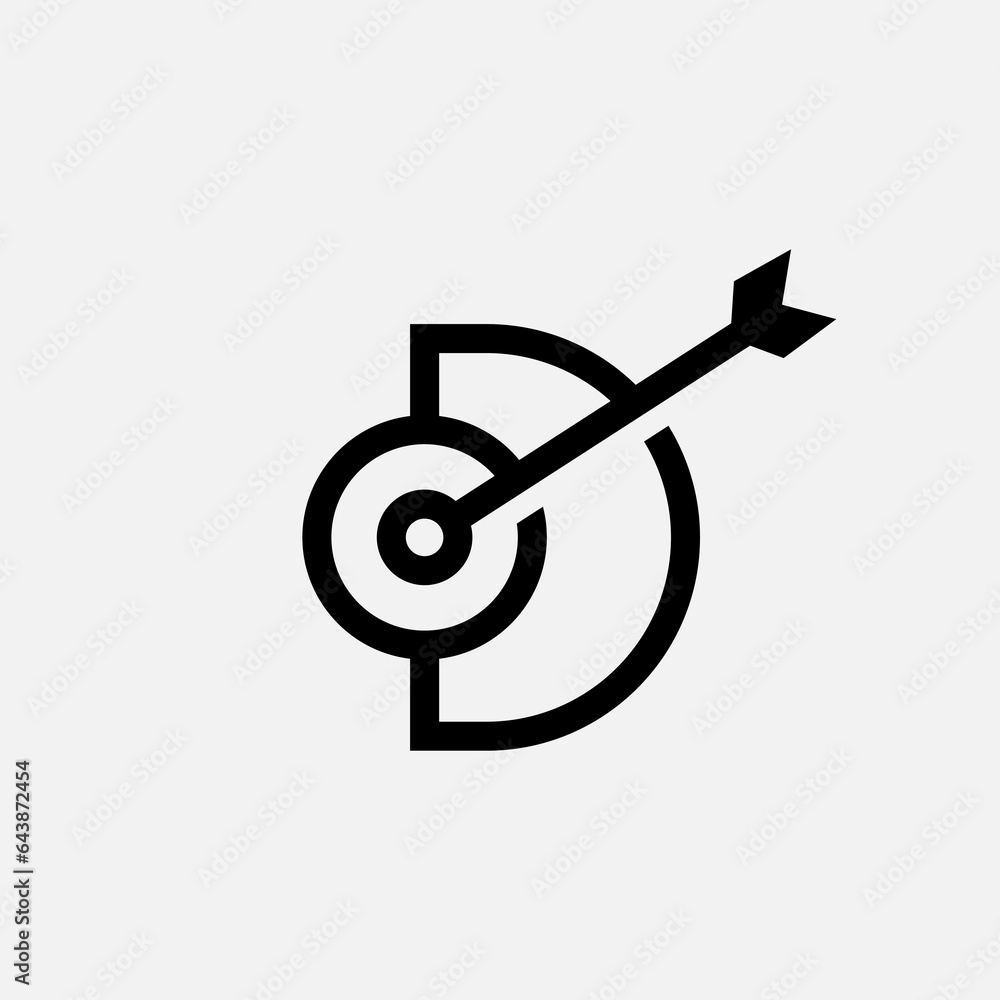 vector target letter A logo design vector illustration vector target letter A logo design vector illustration
