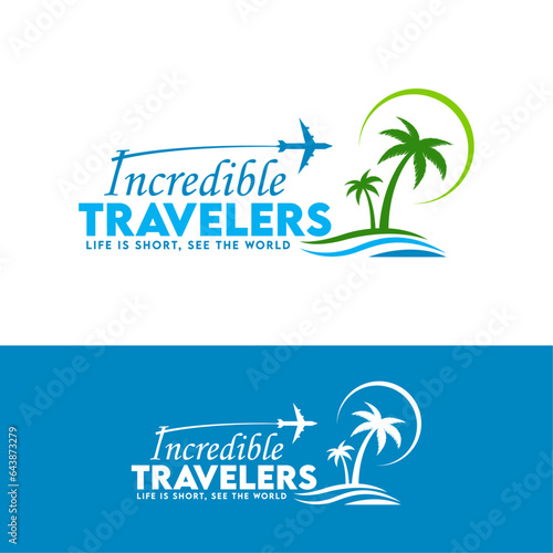 Holiday and travel logo design idea