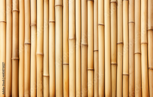 Row of bamboo trunks as a background