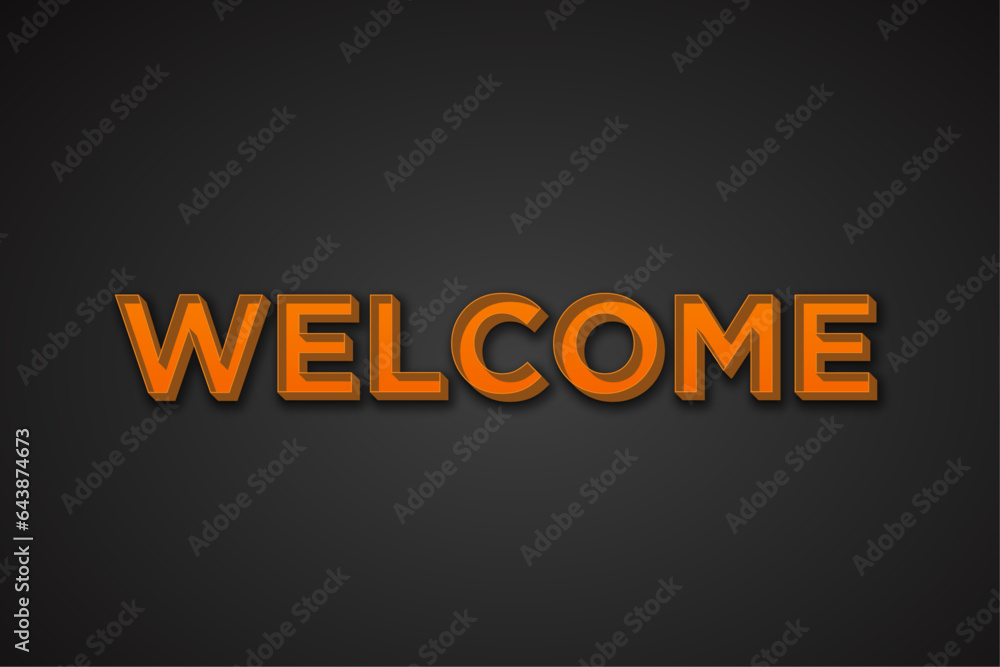 Obraz premium Glow awesome welcome text effect design