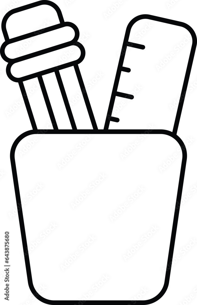 stationaery line icon design style stationaery line icon design style
