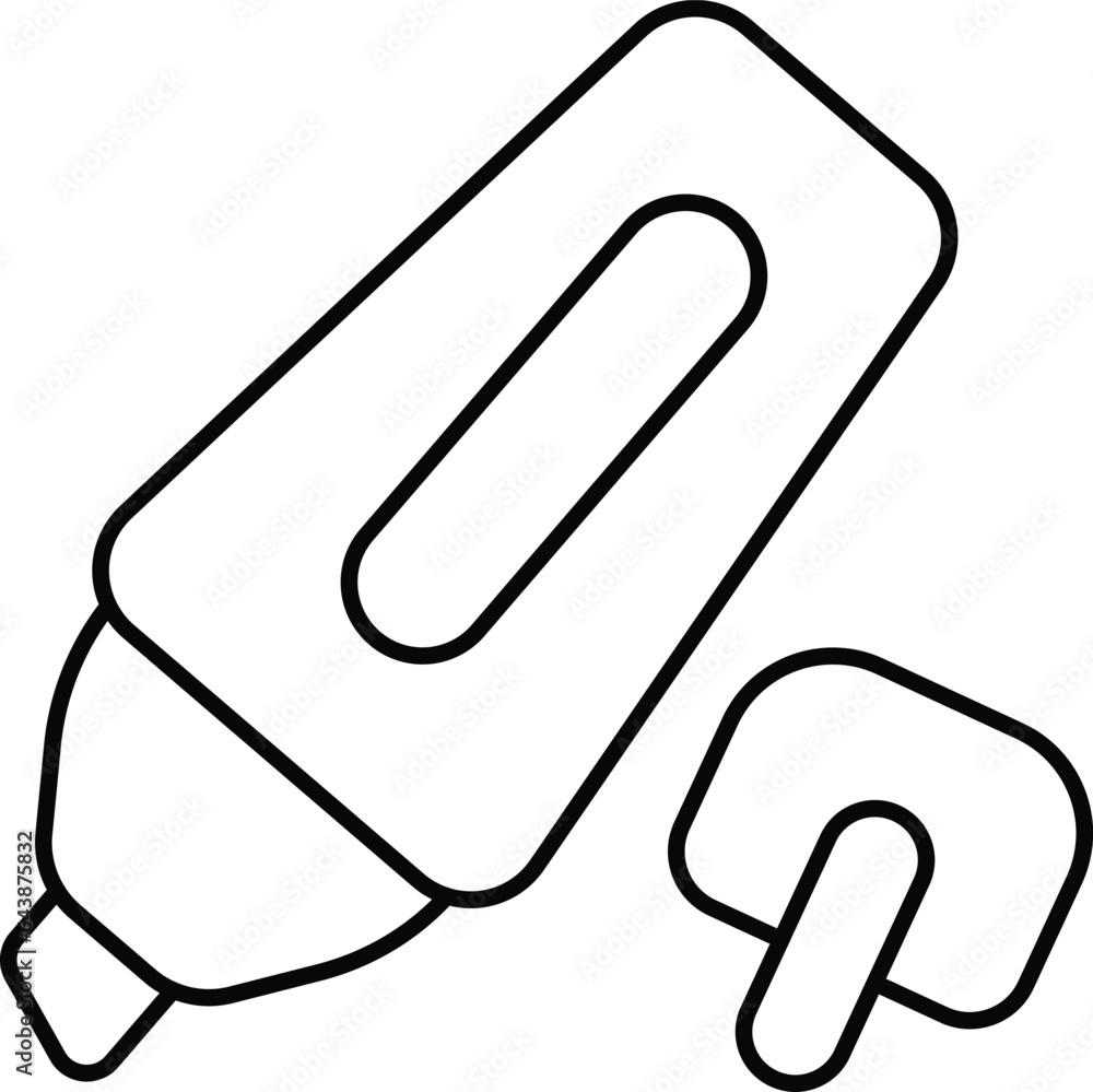 highlighter line icon design style highlighter line icon design style