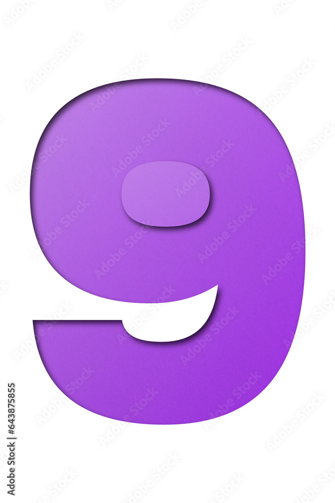 Purple confetti font number 8 isolated on transparent background. Purple confetti font number 8 isolated on transparent background.