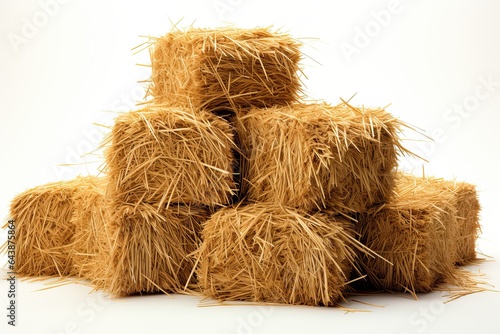 Meadow hay on white background