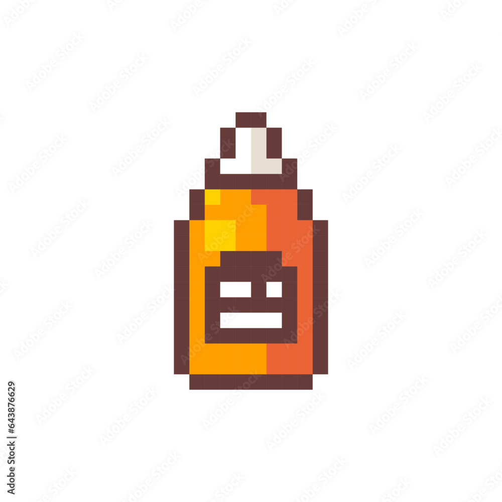 Pixel Art Cheese Sauce. Retro 8 bit Style Fast Food Cheese Sauce Bottle Illustration. Ideal for Sticker, Retro Decorative Element, Game Asset, Emoji, Patch or Cute Geek Avatar. Pixel Art Cheese Sauce. Retro 8 bit Style Fast Food Cheese Sauce Bottle Illustration. Ideal for Sticker, Retro Decorative Element, Game Asset, Emoji, Patch or Cute Geek Avatar.
